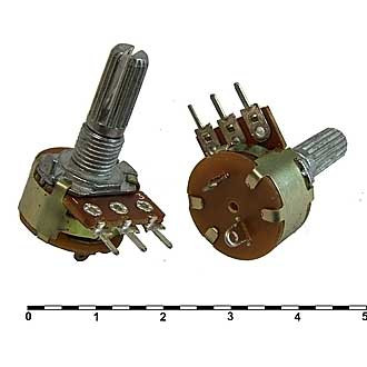 S16KN1-B 10K L20KC, 10 кОм, Резистор переменный с выключателем - изображение 1
