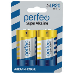 Батарейка LR20 1.5В, Perfeo 2 шт. в блистере