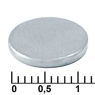 D 12x1.4 N35, Магнит неодимовый дисковый 12x1.4 мм - изображение 1