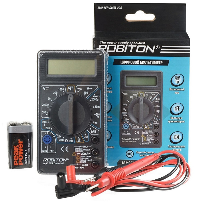 ROBITON MASTER DMM-200, Мультиметр цифровой универсальный - изображение 1