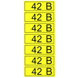 "42 В" 35х100, Информационный знак