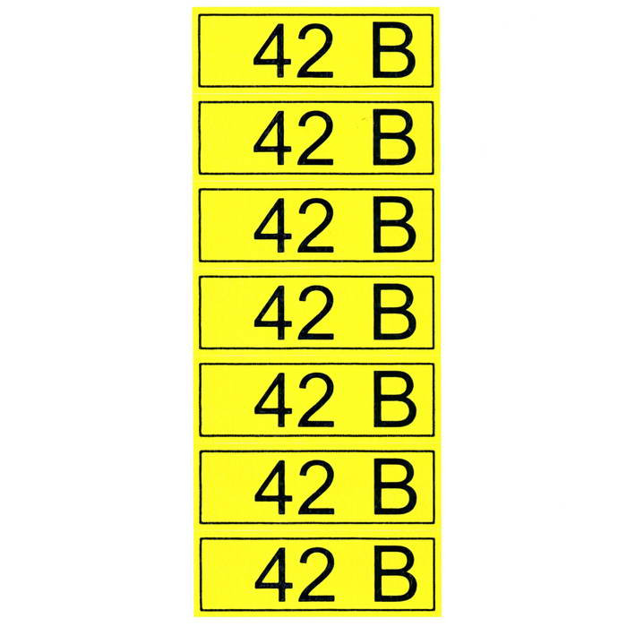 "42 В" 35х100, Информационный знак - изображение 1