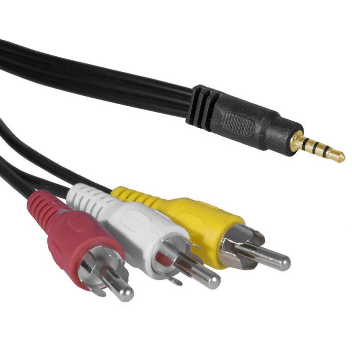 Stereo 3,5 mm - 3 RCA B 3m, Аудио/видео шнур - изображение 1