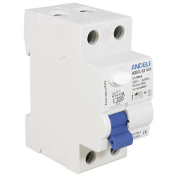 ADB1L-63 2P 63A 30mA тип AC 6kA, Автоматический выключатель