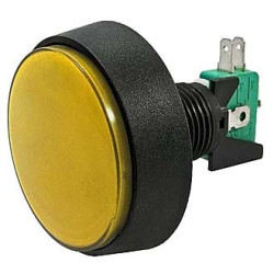 GMSI-1B-C no(nc)+nc(no) yellow, Кнопка тактовая на блок жёлтая