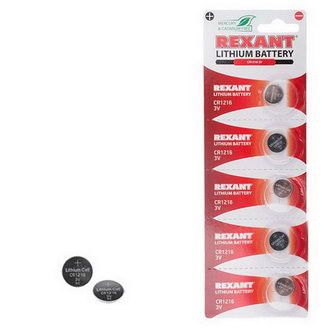 Батарейка CR1216, Rexant 3В - изображение 1