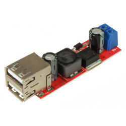 EM-844, Понижающий DC-DC преобразователь 6-40В в 5В (2xUSB, 3А)