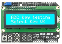 LCD1602, Индикатор символьный 16х2, с клавиатурой на основе HD44780