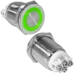 GQ19PF-10ZE/G/N off-on, Кнопка антивандальная