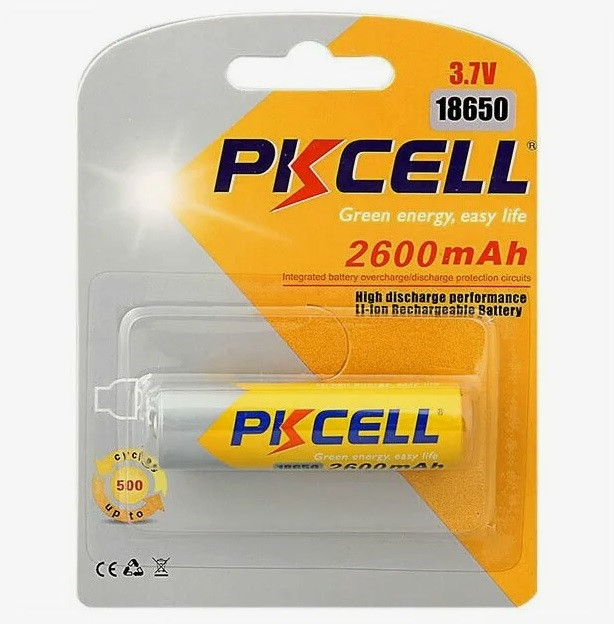 Аккумулятор PKCELL 18650 2600mAh Li-ion - изображение 1