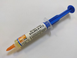 Флюс-гель безотмывочный SOLINS 6-412 (аналог EFD 6-412-A) для BGA и SMD, шприц, 10 мл