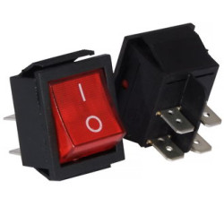 IRS-201-1C ON-OFF, Переключатель ON-OFF 4 контактов (16A 250VAC)
