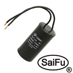 CBB60 3мкФ 450В, конденсатор пусковой с проводами SAIFU