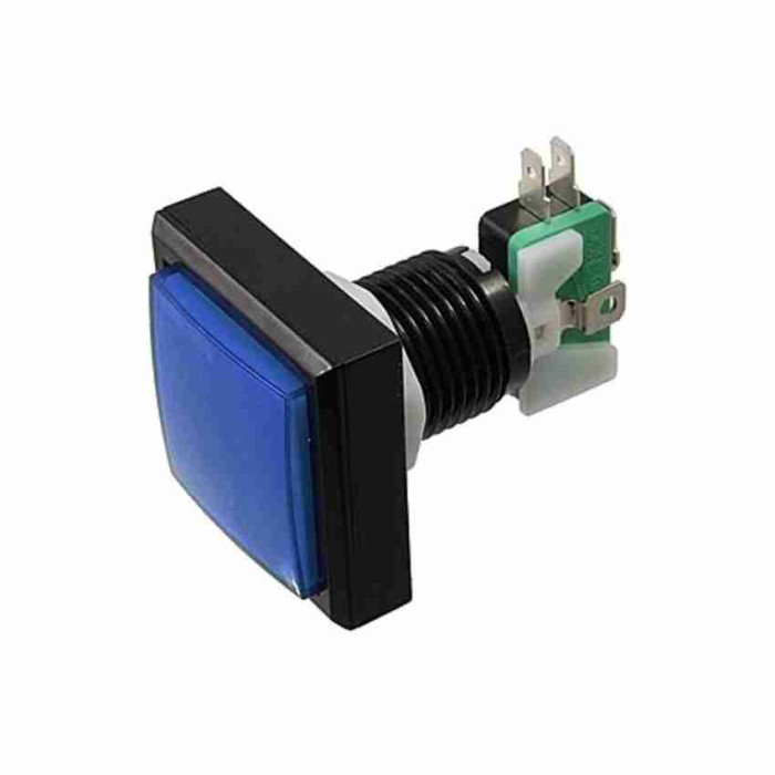 GMSI-2B-S no(nc)+nc(no) blue, Кнопка тактовая на блок синяя 50 мм - изображение 1