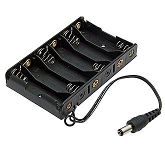 AA 6x1 DC2.1*5.5mm, Батарейный отсек 6xAА со штекером питания DC 2.1х5.5 (L)=15см - изображение 1