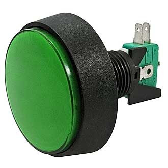 GMSI-1B-C no(nc)+nc(no) green, Кнопка тактовая на блок зеленая - изображение 1