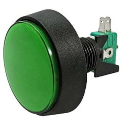 GMSI-1B-C no(nc)+nc(no) green, Кнопка тактовая на блок зеленая