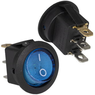 KCD1-101N-C3-BL/3P, Переключатель ON-OFF 3 контакта (6A 250VAC) - изображение 1