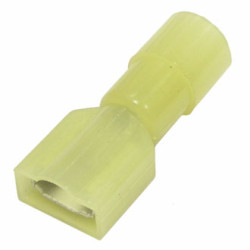 FDFNY5.5-250 yellow, Клемма ножевая с изолятором (мама 6.6 мм)