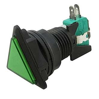 GMSI-6B-T no(nc)+nc(no) green, Кнопка тактовая на блок зеленая - изображение 1