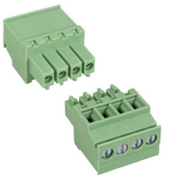 15EDGKA-3.5-04P-14-100A(H), Клеммник 4-контактный нажимной, 3.5мм