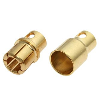 Plug 8.0 M+F, Разъемы для RC моделей (комплект) - изображение 1