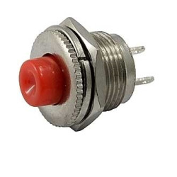 PSW-3-R, Кнопка без фиксации 220В 0.3А 6мм OFF-(ON)