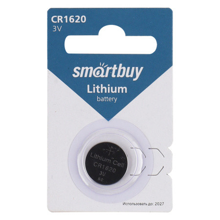 Батарейка CR1620, SMARTBUY Lithium 3В - изображение 1