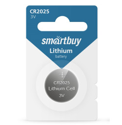 Батарейка CR2025, SMARTBUY Lithium 3В