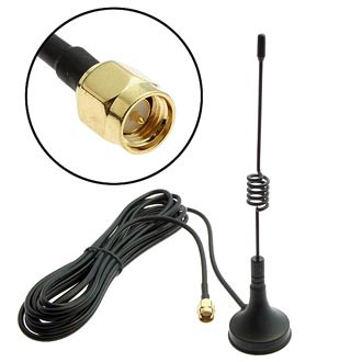 GKT-433-3B3 (3m RG174) SMA-P, Радиоантенна штыревая внешняя - изображение 1