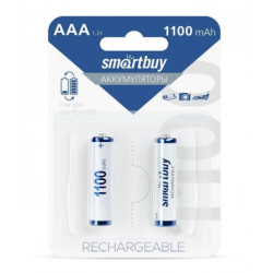 Аккумуляторы AAA (мизинчиковые), SMARTBUY (NiMH) 1.2В, 1100 мАч, (2 шт. в блистере)