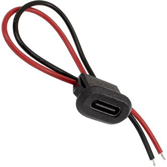 TYPE-C-2Pin-Y, Разъем USB 3.1 TYPE-C на корпус с проводами - изображение 1
