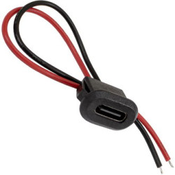 TYPE-C-2Pin-Y, Разъем USB 3.1 TYPE-C на корпус с проводами