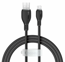 Кабель USB - Apple Lightning Baseus для быстрой зарядки, 2.4А, 1.2м, черный (P10355700111-00)