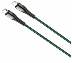 Кабель LDNIO LC101 Curved smooth aluminium alloy sheel USB Type-C - USB Type-C Fast Charging Data Cable, Темно-зеленый, 1м, 65Вт