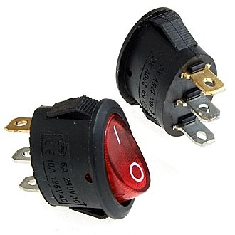 DAV R/3P on-off, Переключатель ON-OFF 3 контакта (6A 250VAC) - изображение 1