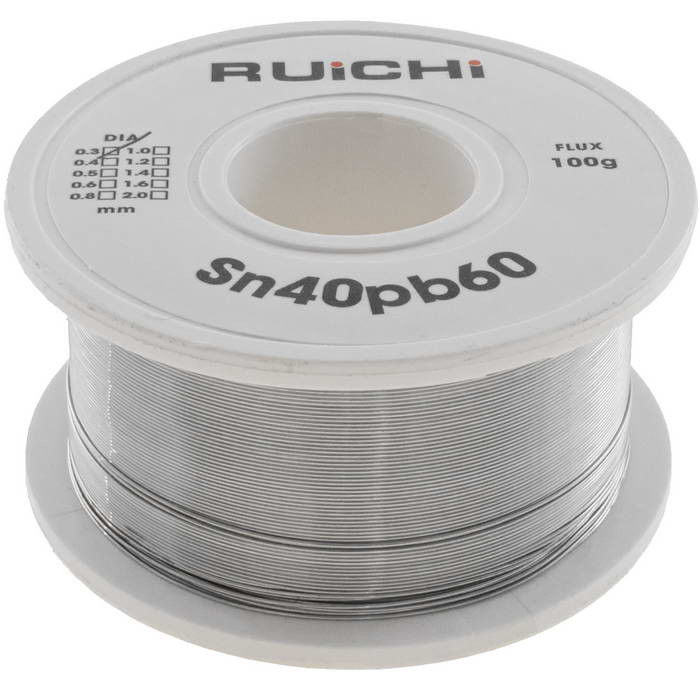 Sn40/Pb60 d0.3mm 100g flux, Припой - изображение 1