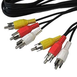 3 RCA - 3 RCA, Шнур Тюльпан RCA, 1.5 метра, 3х3