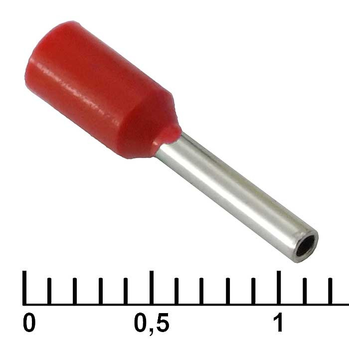 DN00708 red (1.2x8mm), Кабельный наконечник - изображение 1