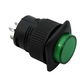 R16-504AD-G Lock, Кнопка зеленая OFF-ON 3А - изображение 1
