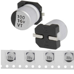100 uF 16 V 105C 6.3*5.4 VT, Конденсатор