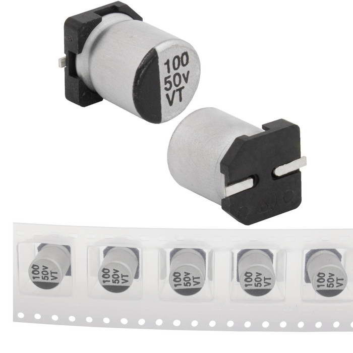 100 UF 50 V 105C 8*10.5 VT, Конденсатор - изображение 1