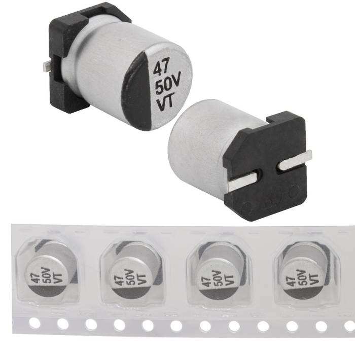 47 uF 50 V 105C 6.3*7.7 VT, Конденсатор - изображение 1
