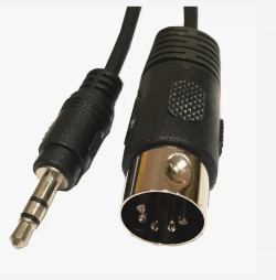 DIN 5 Pin - Stereo 3,5 mm,  Шнур-переходник 1,5 м