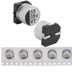 33 uF 35 V 105C 6.3*5.4 VT, Конденсатор