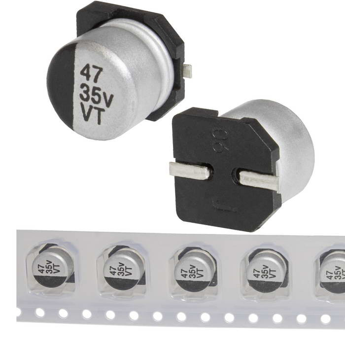 47 uF 35 V 105C 6.3*5.4 VT, Конденсатор - изображение 1