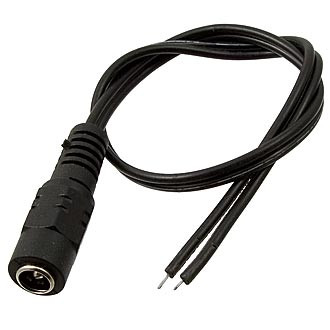 JR-F29A DC 5.5*2.1 mm, Вилка 5.5х2.1 мм с проводом 30 см - изображение 1