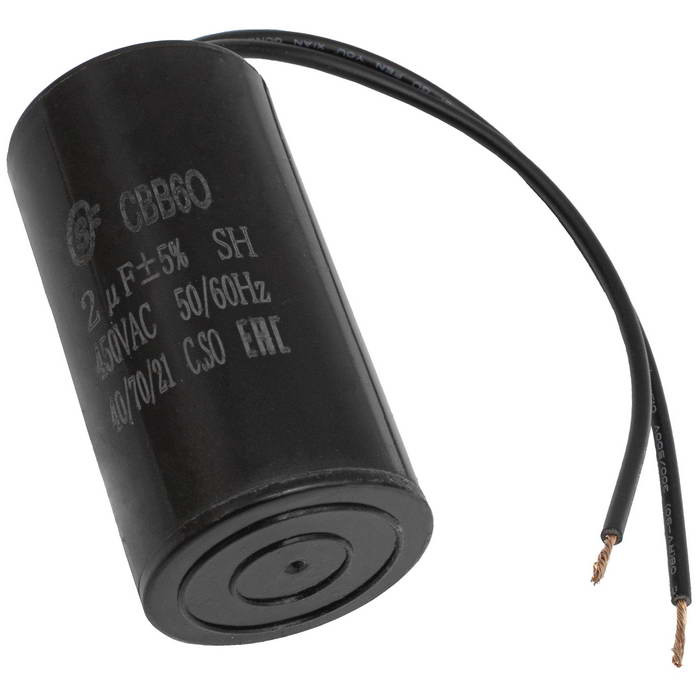 CBB60 2uF 450V WIRE (SAIFU), Конденсатор - изображение 1
