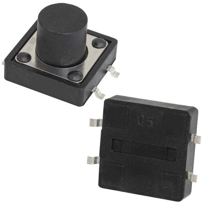 KAN1243 0901B 12x12x9mm SMD, Кнопка тактовая - изображение 1