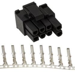 5557 GPU6+2pin 4.2mm BLACK+Terminal, Розетка на кабель